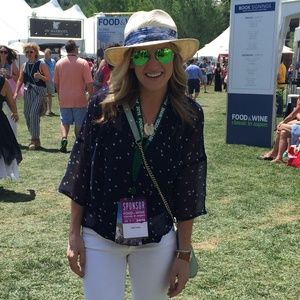 Navy Chelsea28 polka dot blouse